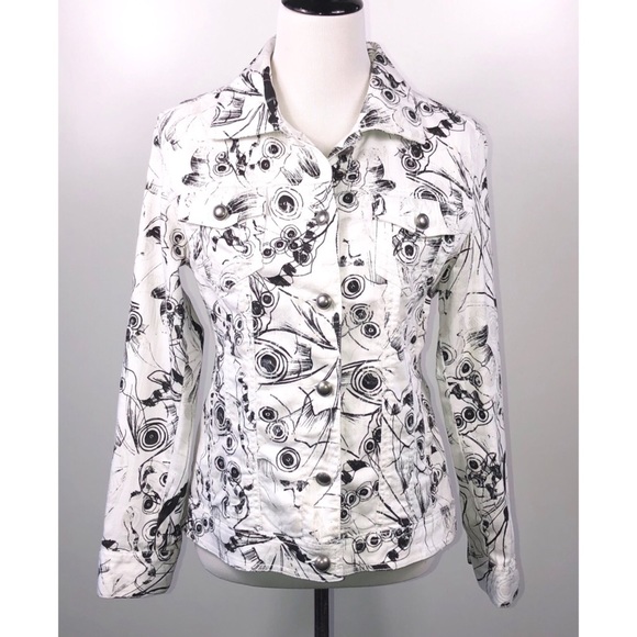 Chico’s Platinum White Denim Jean Jacket - Picture 3 of 8